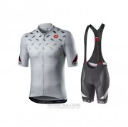 2021 Fahrradbekleidung Castelli Grau Wei Trikot Kurzarm und Tragerhose (5)